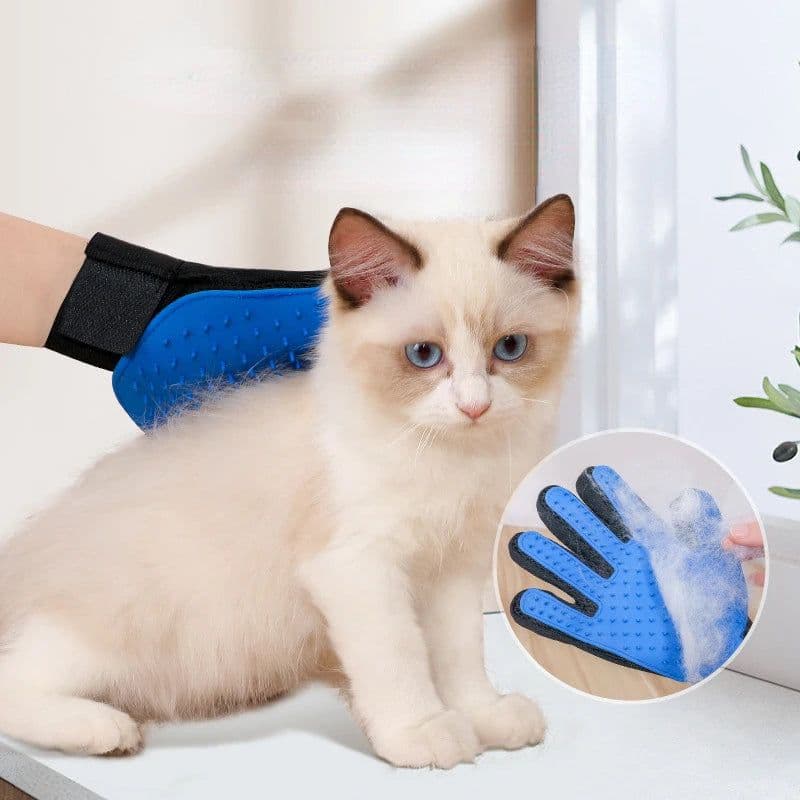 image-Pet Glove Cat Grooming Glove Cat Hair Deshedding Brush Gloves Dog Comb for Cats Bath Hair Remover Clean Massage Brush For Animal