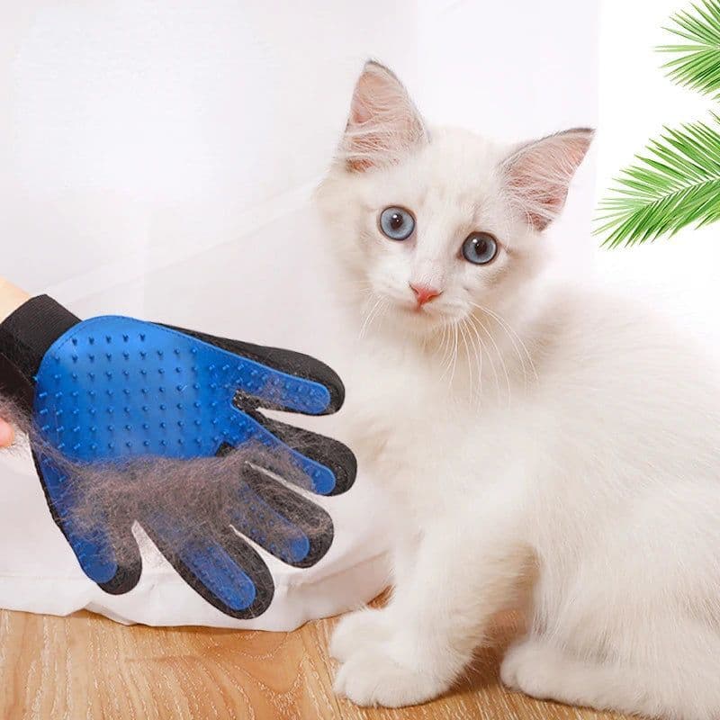 image-Pet Glove Cat Grooming Glove Cat Hair Deshedding Brush Gloves Dog Comb for Cats Bath Hair Remover Clean Massage Brush For Animal