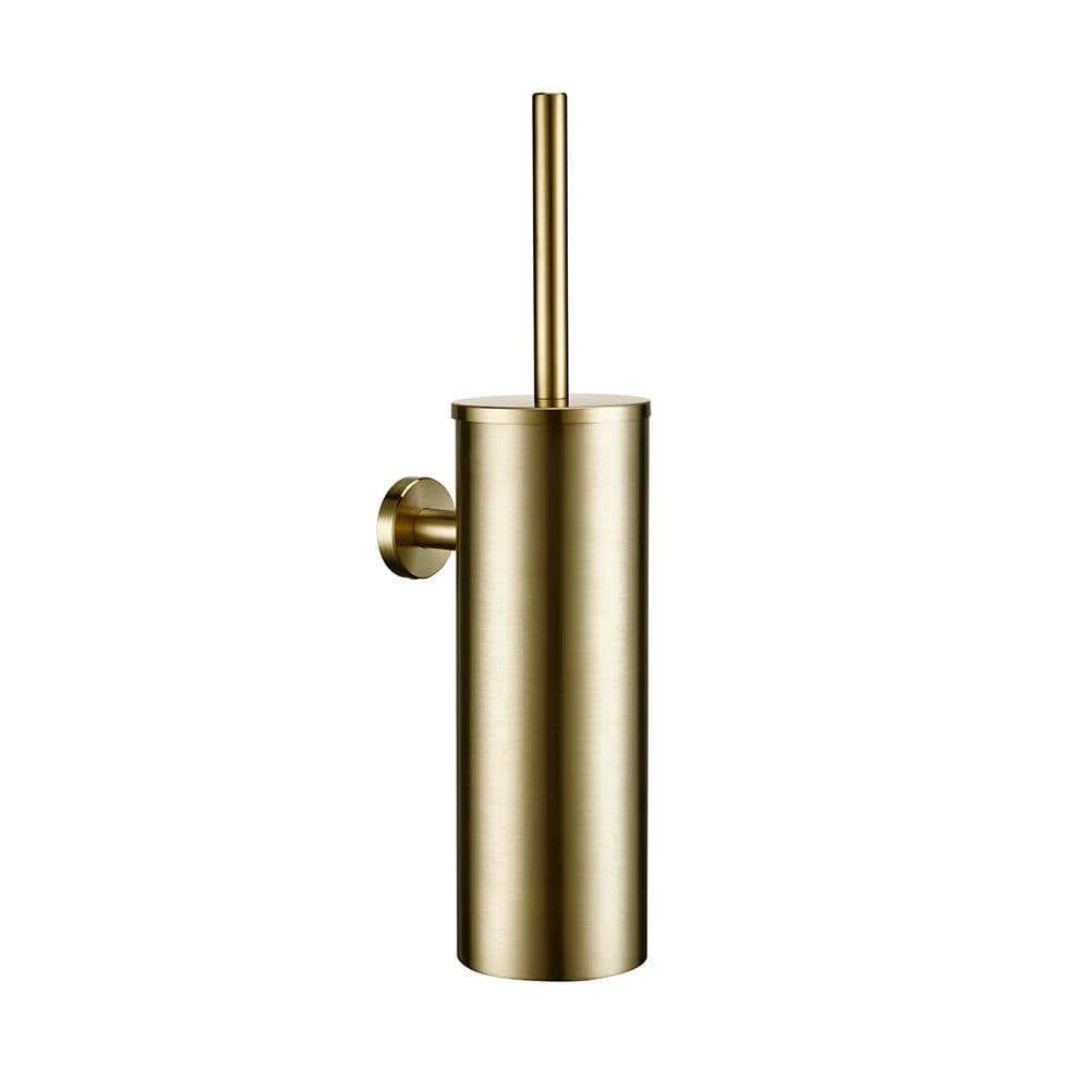 image-Bagnolux Stainless Steel Gray Round With Protective Bucket Toilet Brush WC Durable Type Bathroom Accessories