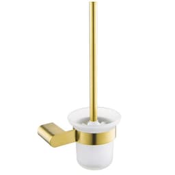 image-Bagnolux Stainless Steel Gray Round With Protective Bucket Toilet Brush WC Durable Type Bathroom Accessories