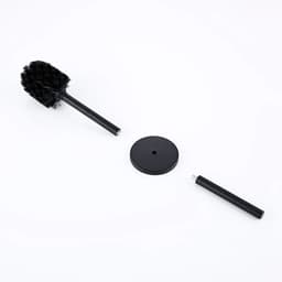 image-Bagnolux Stainless Steel Gray Round With Protective Bucket Toilet Brush WC Durable Type Bathroom Accessories