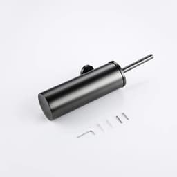 image-Bagnolux Stainless Steel Gray Round With Protective Bucket Toilet Brush WC Durable Type Bathroom Accessories