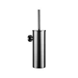 image-Bagnolux Stainless Steel Gray Round With Protective Bucket Toilet Brush WC Durable Type Bathroom Accessories