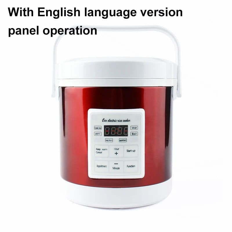 image-DMWD 12V 24V Mini Car Truck Rice Cooker Soup Porridge Cooking Machine Food Steamer Electric Heating Lunch Box Meal Heater Warmer