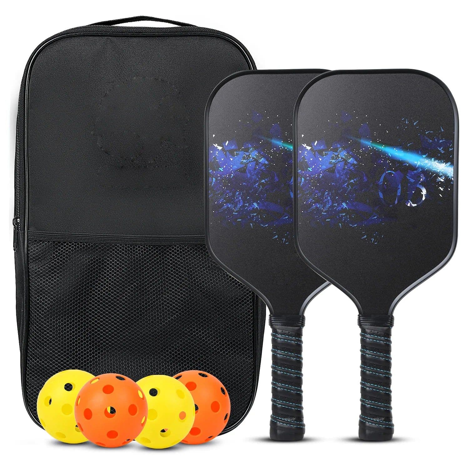 image-Pickleball Paddles USAPA Approved Set Rackets Honeycomb Core 4 Balls Portable Racquet Cover Carrying Bag Gift Kit Indoor Outdoor
