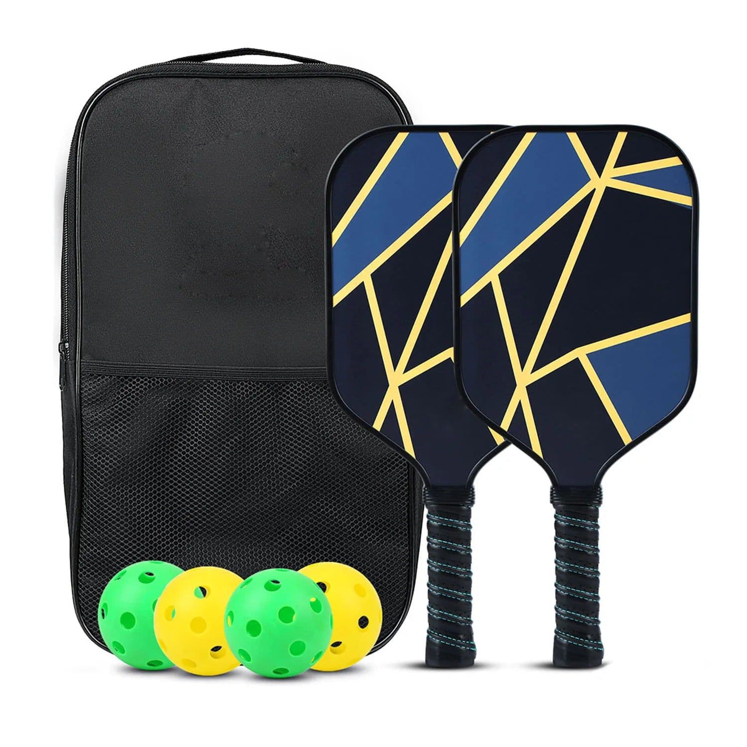 image-Pickleball Paddles USAPA Approved Set Rackets Honeycomb Core 4 Balls Portable Racquet Cover Carrying Bag Gift Kit Indoor Outdoor