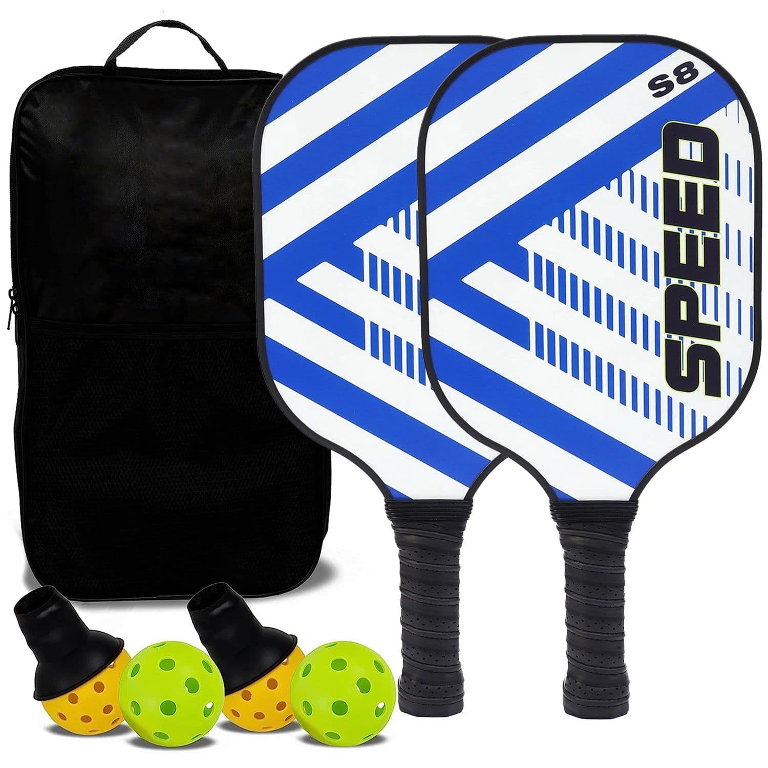 image-Pickleball Paddles USAPA Approved Set Rackets Honeycomb Core 4 Balls Portable Racquet Cover Carrying Bag Gift Kit Indoor Outdoor