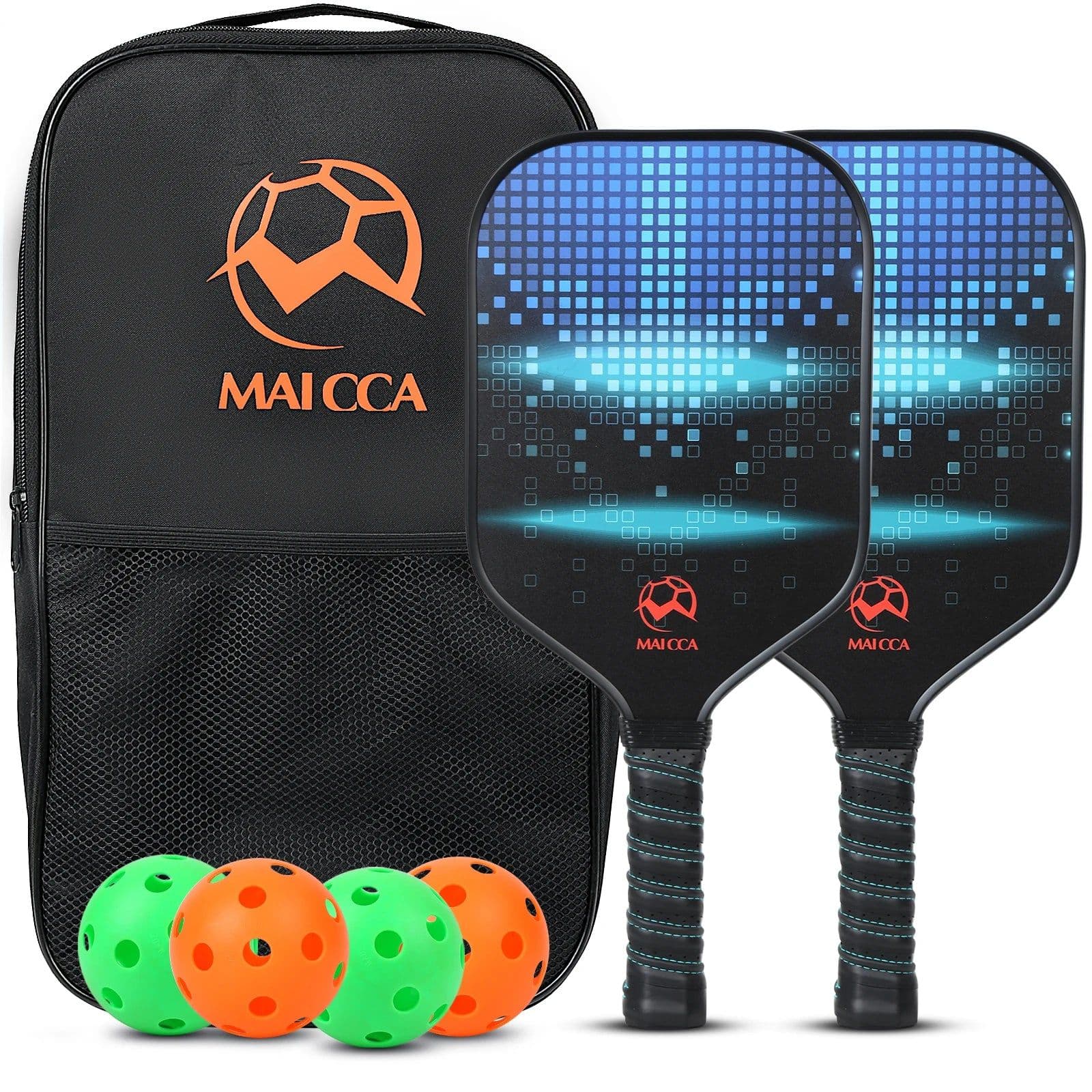 image-Pickleball Paddles USAPA Approved Set Rackets Honeycomb Core 4 Balls Portable Racquet Cover Carrying Bag Gift Kit Indoor Outdoor