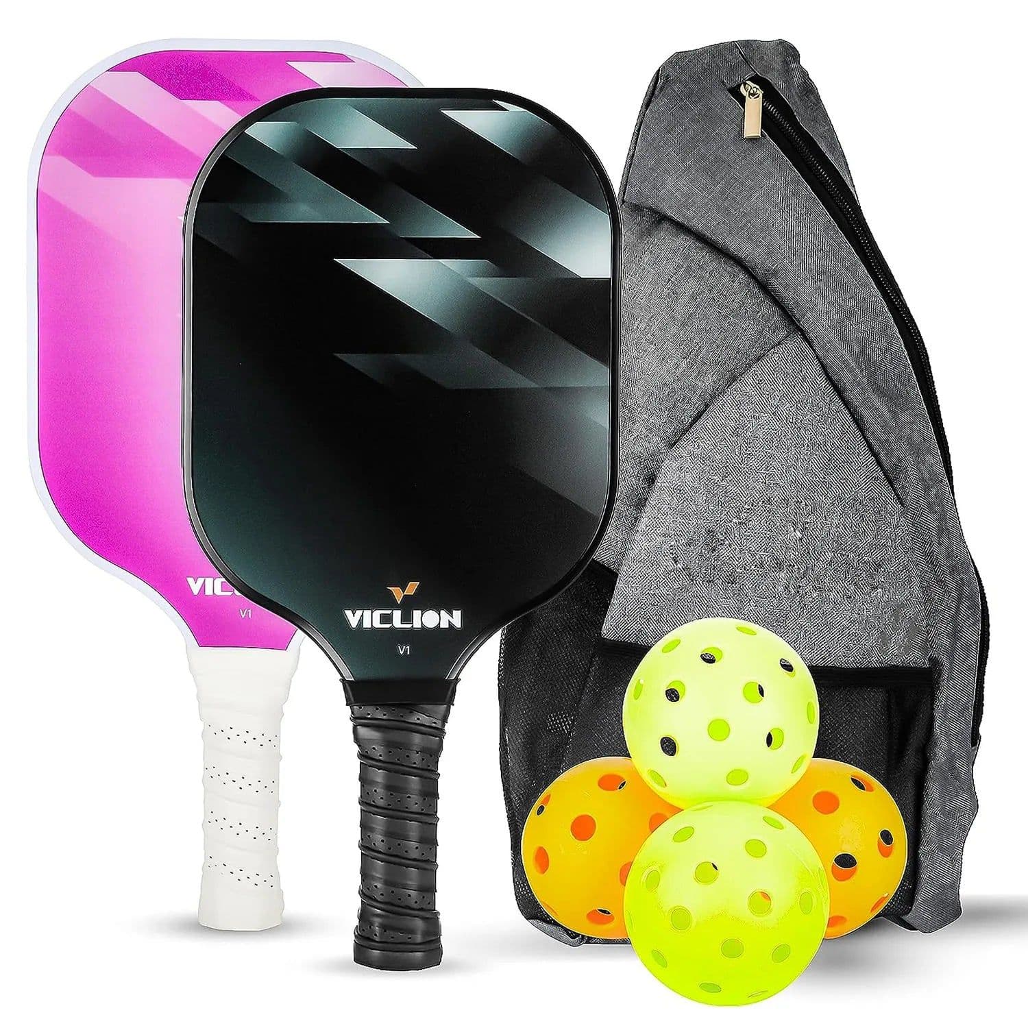 image-Pickleball Paddles USAPA Approved Set Rackets Honeycomb Core 4 Balls Portable Racquet Cover Carrying Bag Gift Kit Indoor Outdoor