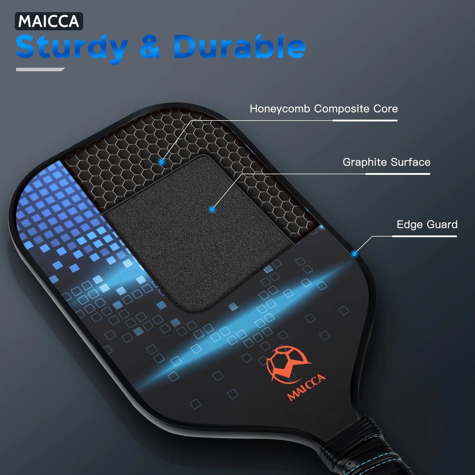 image-Pickleball Paddles USAPA Approved Set Rackets Honeycomb Core 4 Balls Portable Racquet Cover Carrying Bag Gift Kit Indoor Outdoor