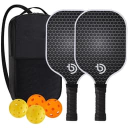 image-Pickleball Paddles USAPA Approved Set Rackets Honeycomb Core 4 Balls Portable Racquet Cover Carrying Bag Gift Kit Indoor Outdoor