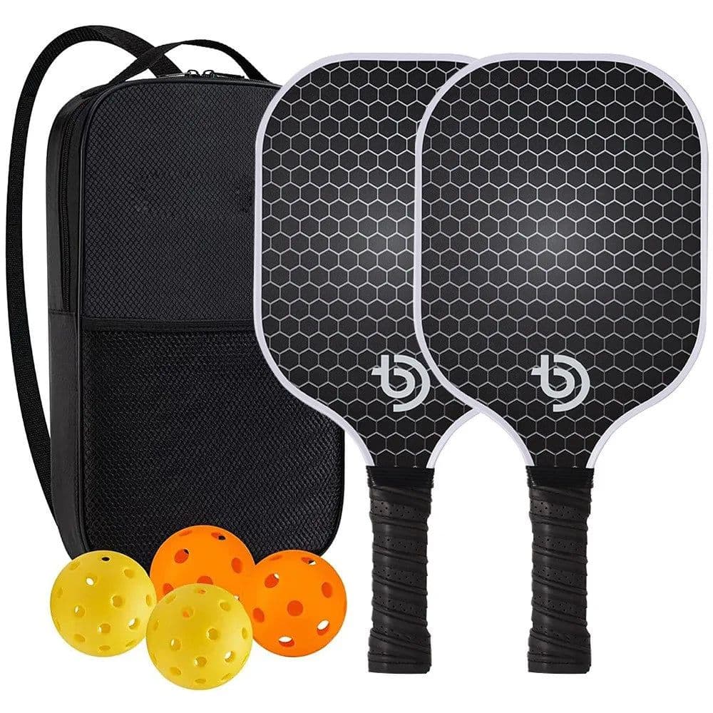 image-Pickleball Paddles USAPA Approved Set Rackets Honeycomb Core 4 Balls Portable Racquet Cover Carrying Bag Gift Kit Indoor Outdoor