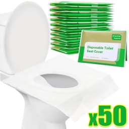 image-50/30/10PCS Disposable Toilet Seat Cover Portable Travel Camping Hotel Bathroom Degradable Waterproof Toilet Mat Accessories
