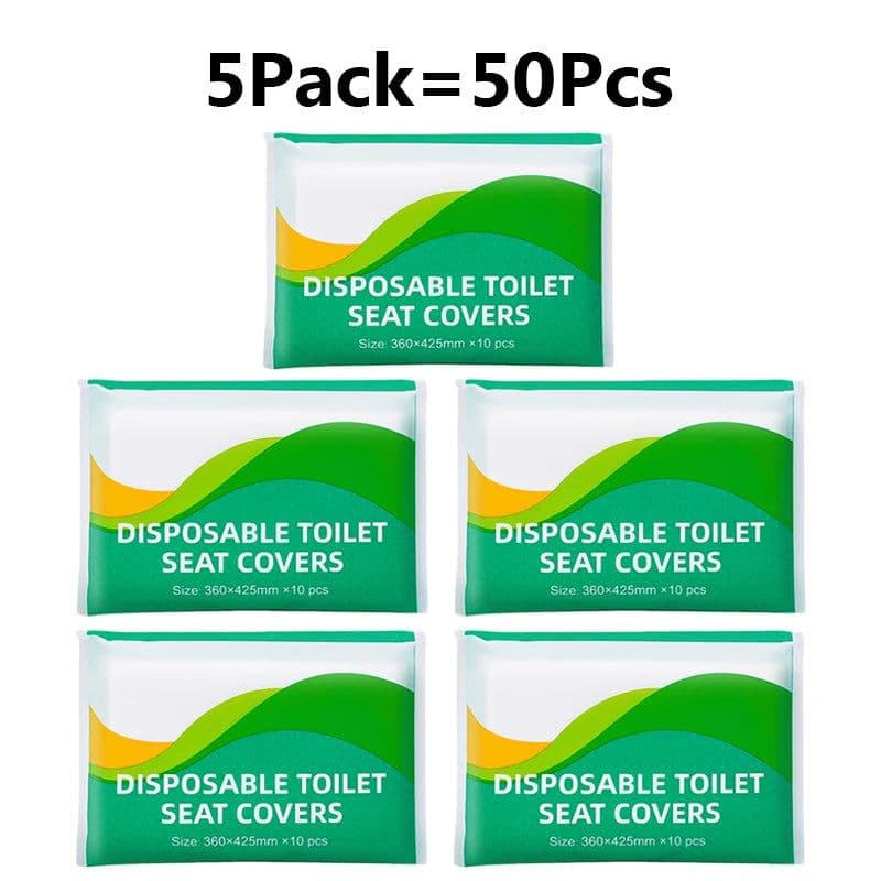 image-50/30/10PCS Disposable Toilet Seat Cover Portable Travel Camping Hotel Bathroom Degradable Waterproof Toilet Mat Accessories