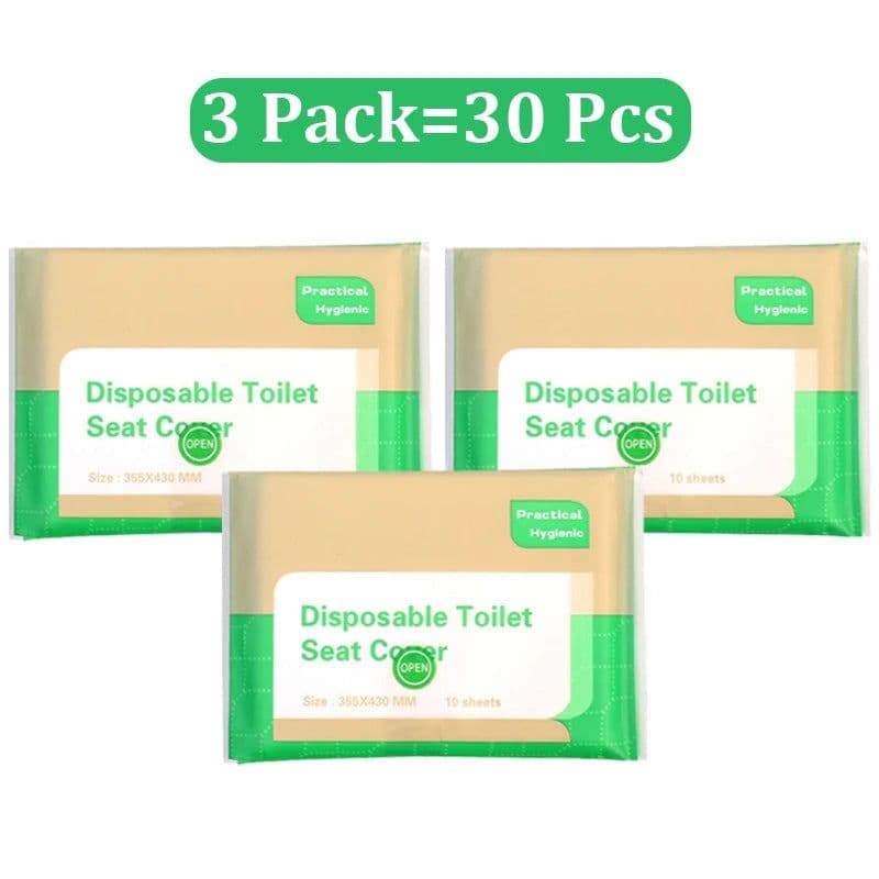 image-50/30/10PCS Disposable Toilet Seat Cover Portable Travel Camping Hotel Bathroom Degradable Waterproof Toilet Mat Accessories