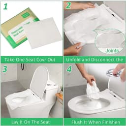 image-50/30/10PCS Disposable Toilet Seat Cover Portable Travel Camping Hotel Bathroom Degradable Waterproof Toilet Mat Accessories