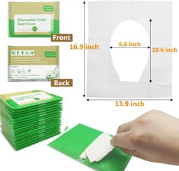 image-50/30/10PCS Disposable Toilet Seat Cover Portable Travel Camping Hotel Bathroom Degradable Waterproof Toilet Mat Accessories