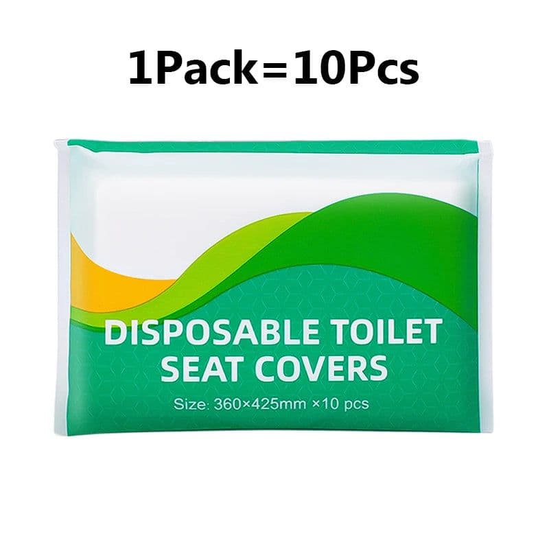 image-50/30/10PCS Disposable Toilet Seat Cover Portable Travel Camping Hotel Bathroom Degradable Waterproof Toilet Mat Accessories
