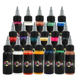 image-OPHIR Body Paint Inks Airbrush Temporary Tattoo Pigment 30ML/Bottle 18 Color Common Ink Pigments for Choosing_ TA053