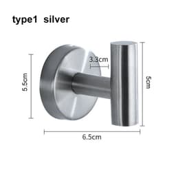 image-silver Black Robe Hook Towel Rails Bar Rack Shelf Tissue Paper Holder Stainless Steel Bathroom Hardware Set Bathroom Accessories