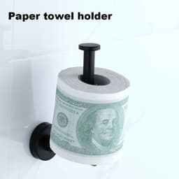 image-silver Black Robe Hook Towel Rails Bar Rack Shelf Tissue Paper Holder Stainless Steel Bathroom Hardware Set Bathroom Accessories