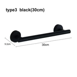 image-silver Black Robe Hook Towel Rails Bar Rack Shelf Tissue Paper Holder Stainless Steel Bathroom Hardware Set Bathroom Accessories