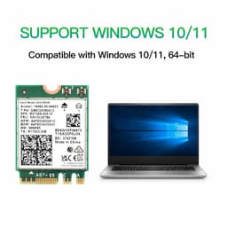image-Tri Band WI-FI 6E AX210 M.2 NGFF 5374Mbps Wireless Network WiFi Card Intel AX210NGW 2.4G/5G/6Ghz 802.11ax Bluetooth5.3 Win 10/11