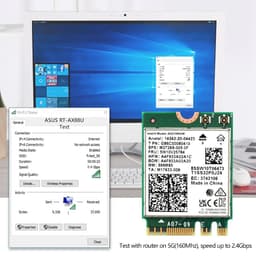 image-Tri Band WI-FI 6E AX210 M.2 NGFF 5374Mbps Wireless Network WiFi Card Intel AX210NGW 2.4G/5G/6Ghz 802.11ax Bluetooth5.3 Win 10/11
