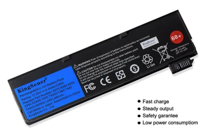 image-KingSener Laptop Battery for Lenovo Thinkpad X270 X260 X240 X240S X250 T450 T470P T440S K2450 W550S 45N1136 45N1738 68+