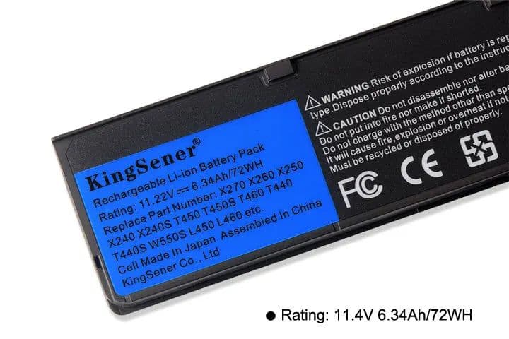 image-KingSener Laptop Battery for Lenovo Thinkpad X270 X260 X240 X240S X250 T450 T470P T440S K2450 W550S 45N1136 45N1738 68+
