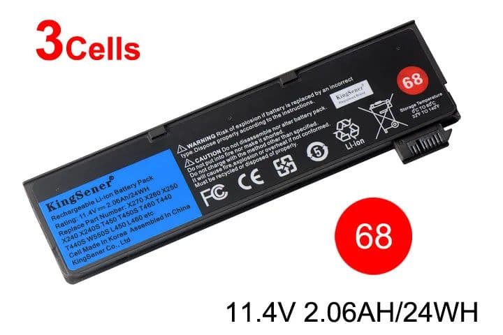 image-KingSener Laptop Battery for Lenovo Thinkpad X270 X260 X240 X240S X250 T450 T470P T440S K2450 W550S 45N1136 45N1738 68+