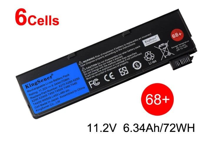image-KingSener Laptop Battery for Lenovo Thinkpad X270 X260 X240 X240S X250 T450 T470P T440S K2450 W550S 45N1136 45N1738 68+