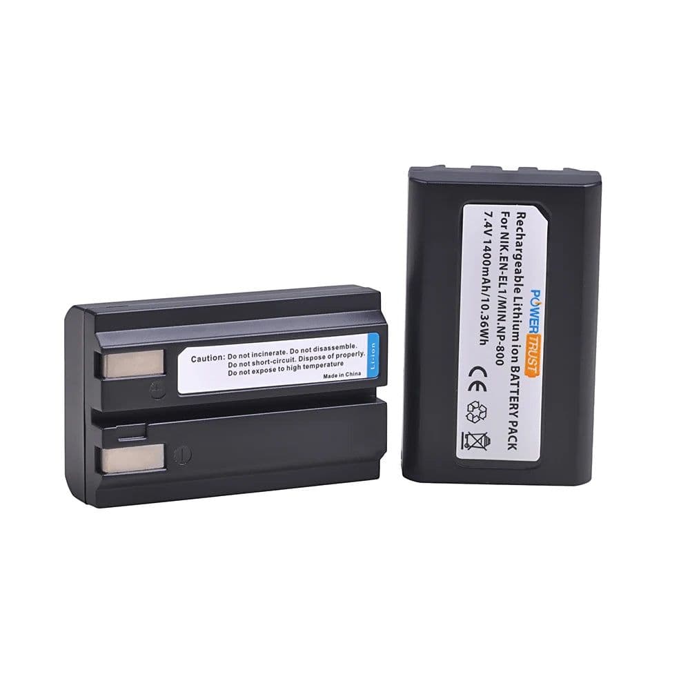 image-EN-EL1 ENEL1 EN EL1 Battery 1400mAh and Charger for Nikon CoolPix 4300 5400 8700 500 775 880 885 990 995 Bateria