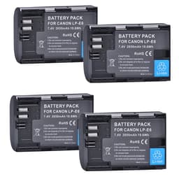 image-2650mAh LP E6 LPE6 LP-E6 E6N Battery + LED Dual Charger For Canon EOS 5DS R 5D Mark II 5D Mark III 6D 7D 70D 80D Camera