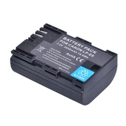 image-2650mAh LP E6 LPE6 LP-E6 E6N Battery + LED Dual Charger For Canon EOS 5DS R 5D Mark II 5D Mark III 6D 7D 70D 80D Camera