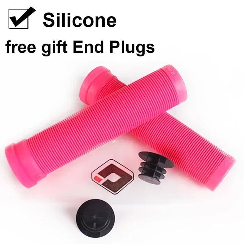 image-ODi Silicone MTB Grips 22mm Road Bicycle Grip Anti-slip Shock-absorbing Handlebar Grip Colorful Bar End Plug Bike Part