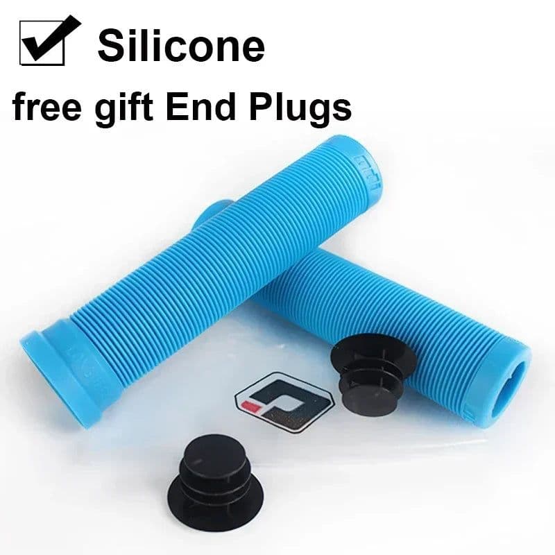 image-ODi Silicone MTB Grips 22mm Road Bicycle Grip Anti-slip Shock-absorbing Handlebar Grip Colorful Bar End Plug Bike Part