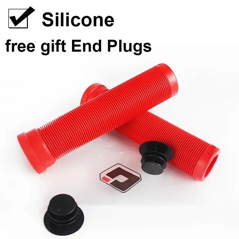 image-ODi Silicone MTB Grips 22mm Road Bicycle Grip Anti-slip Shock-absorbing Handlebar Grip Colorful Bar End Plug Bike Part
