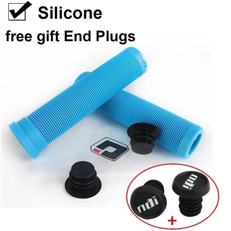 image-ODi Silicone MTB Grips 22mm Road Bicycle Grip Anti-slip Shock-absorbing Handlebar Grip Colorful Bar End Plug Bike Part