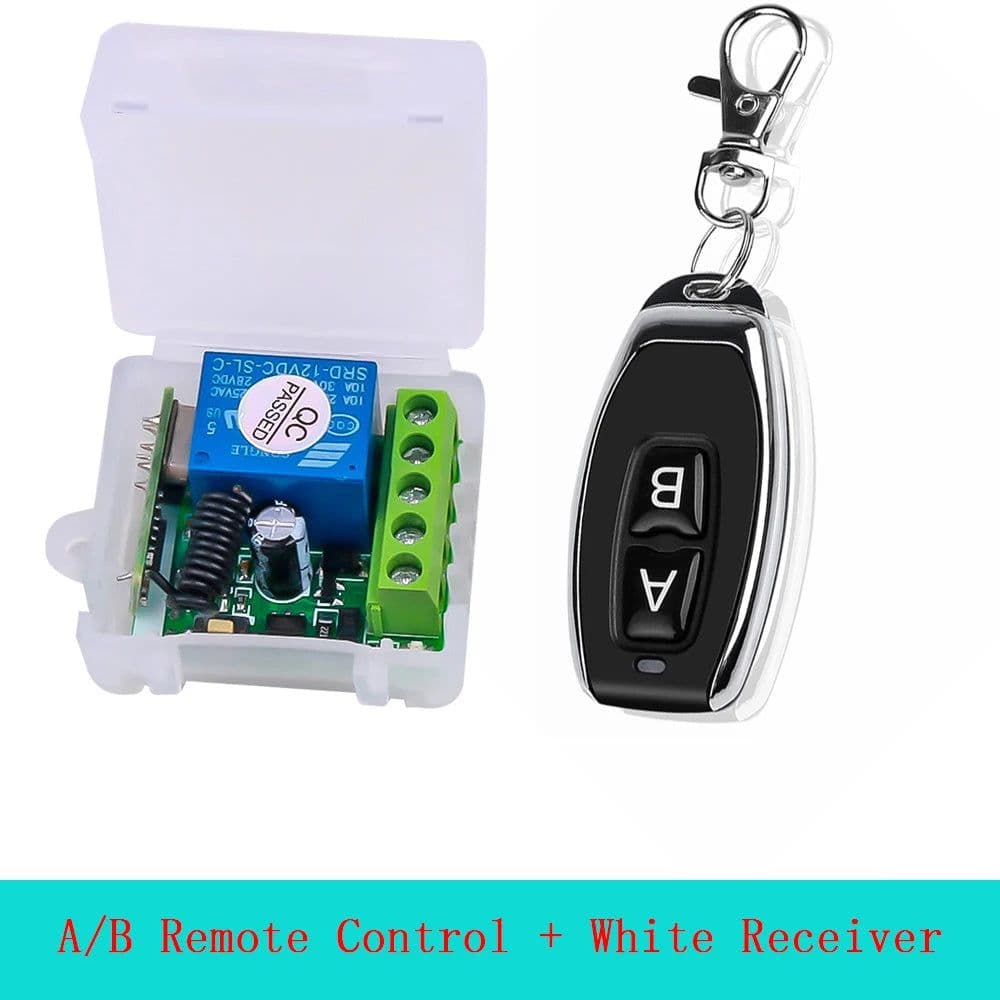 image-Hot DC12V 10A Relay 1 CH Wireless RF Remote Control Switch Transmitter with Receiver Module 433mhz LED Remote Control