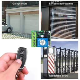 image-Hot DC12V 10A Relay 1 CH Wireless RF Remote Control Switch Transmitter with Receiver Module 433mhz LED Remote Control