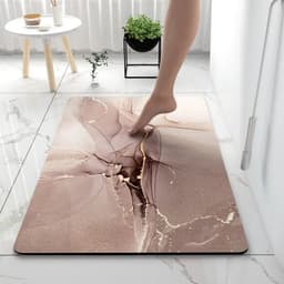 image-Bathroom Rugs Soft Diatomaceous Earth Floor Mat Super Absorbent Toilet Carpet Door Foot Mats Bath Non-slip Rubber Shower Rug Pad