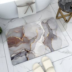 image-Bathroom Rugs Soft Diatomaceous Earth Floor Mat Super Absorbent Toilet Carpet Door Foot Mats Bath Non-slip Rubber Shower Rug Pad