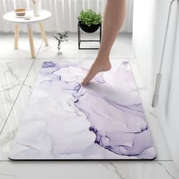 image-Bathroom Rugs Soft Diatomaceous Earth Floor Mat Super Absorbent Toilet Carpet Door Foot Mats Bath Non-slip Rubber Shower Rug Pad