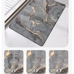 image-Bathroom Rugs Soft Diatomaceous Earth Floor Mat Super Absorbent Toilet Carpet Door Foot Mats Bath Non-slip Rubber Shower Rug Pad