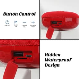 image-TG352 Mini Portable Wireless Speakers Outdoor Music Box Player Waterproof Audio Subwoofer Support USB/TF Card