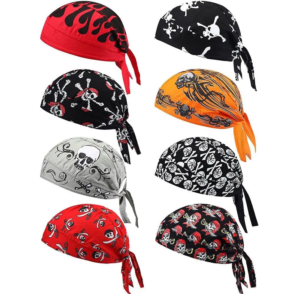 image-1Pcs Cycling Skull Pirate Cap Hat Bandana Head Wrap Breathable Helmet Liner Anti Sweat UV Sport Headband Scarf for Men and Women