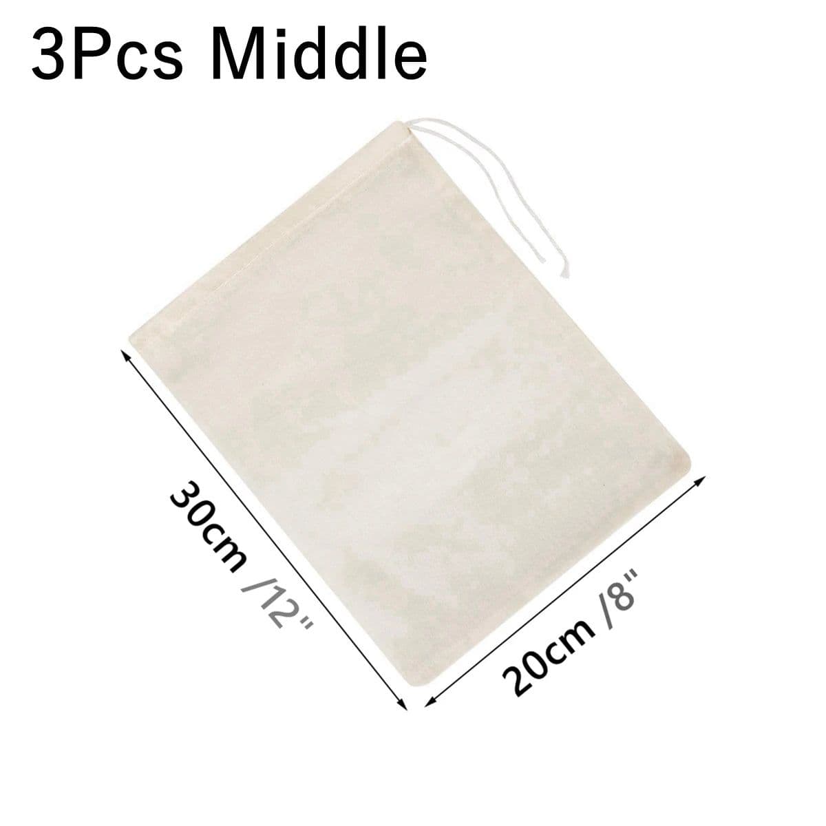 image-3Pcs Nut Milk Bags Cheese Cloth Cheesecloth Bags for Straining Reusable Cotton Filter Bags Cold Brew Bags Milk Tea Strainers