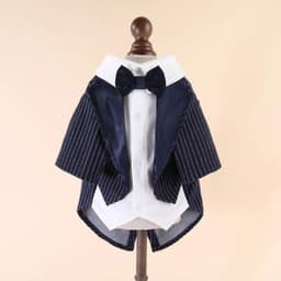 image-Gentleman Dog Clothes Wedding Suit Formal Shirt For Small Dogs Bowtie Tuxedo Pet Outfit Halloween Christmas Costume For Cats