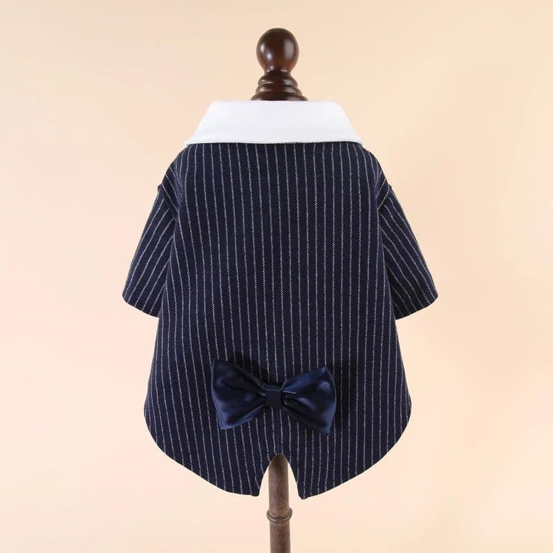 image-Gentleman Dog Clothes Wedding Suit Formal Shirt For Small Dogs Bowtie Tuxedo Pet Outfit Halloween Christmas Costume For Cats